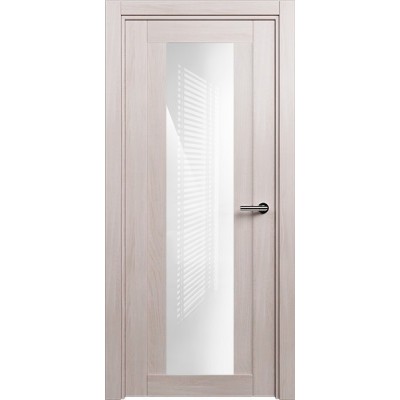 Межкомнатная Дверь Status Estetica модель 823 Ясень стекло лакобель белый