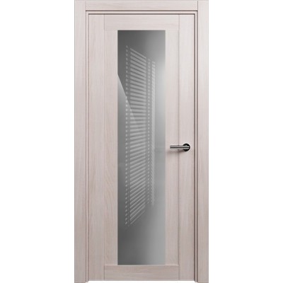 Межкомнатная Дверь Status Estetica модель 823 Ясень стекло лакобель серый