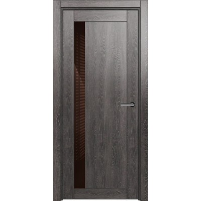 Межкомнатная Дверь Status Estetica модель 821 Дуб патина стекло лакобель коричневый