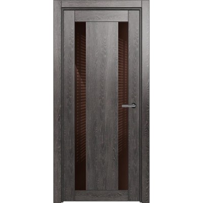 Межкомнатная Дверь Status Estetica модель 822 Дуб патина стекло лакобель коричневый