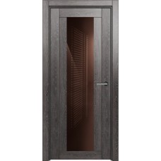 Дверь Status Estetica модель 823 Дуб патина стекло лакобель коричневый
