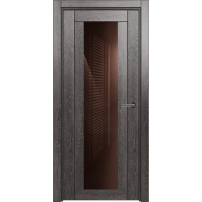 Межкомнатная Дверь Status Estetica модель 823 Дуб патина стекло лакобель коричневый