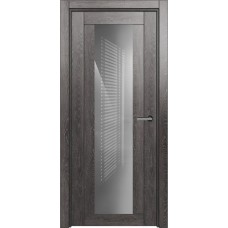 Дверь Status Estetica модель 823 Дуб патина стекло лакобель серый