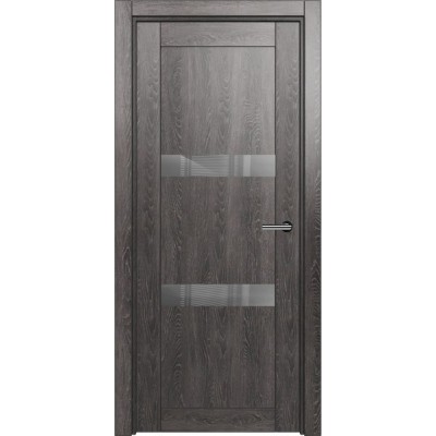 Межкомнатная Дверь Status Estetica модель 832 Дуб патина стекло лакобель серый