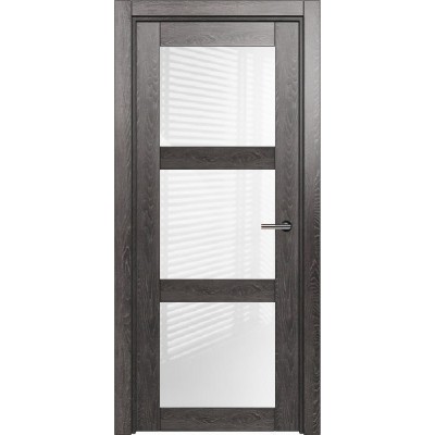 Межкомнатная Дверь Status Estetica модель 833 Дуб патина стекло лакобель белый