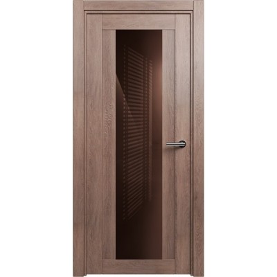Межкомнатная Дверь Status Estetica модель 823 Дуб капучино стекло лакобель коричневый