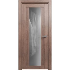 Дверь Status Estetica модель 823 Дуб капучино стекло лакобель серый