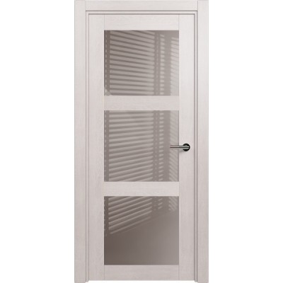 Межкомнатная Дверь Status Estetica модель 833 Дуб белый стекло лакобель капучино