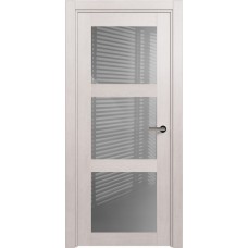 Дверь Status Estetica модель 833 Дуб белый стекло лакобель серый