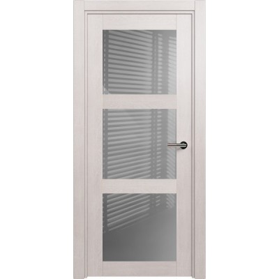 Межкомнатная Дверь Status Estetica модель 833 Дуб белый стекло лакобель серый