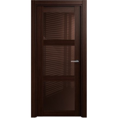 Межкомнатная Дверь Status Estetica модель 833 Орех стекло лакобель коричневый