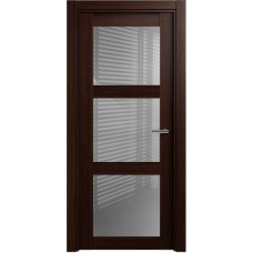 Дверь Status Estetica модель 833 Дуб чёрный стекло лакобель серый