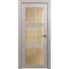 Дверь Status Estetica модель 833 Дуб серый стекло лакобель бежевый