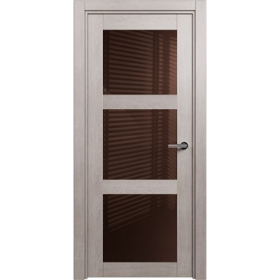 Межкомнатная Дверь Status Estetica модель 833 Дуб серый стекло лакобель коричневый