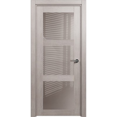 Межкомнатная Дверь Status Estetica модель 833 Дуб серый стекло лакобель капучино