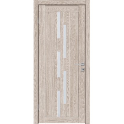 Межкомнатная Дверь ТриаДорс модель 537 Капучино стекло белое