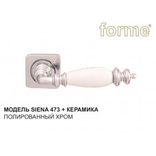 Forme Дверная ручка на розетке 50Z1 SIENA 473 полированный хром+керамика