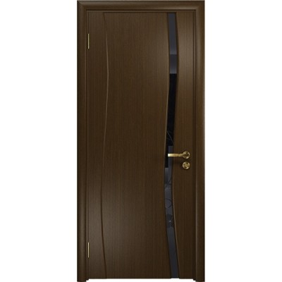 Межкомнатная Дверь DioDoor Грация-1 венге черный триплекс Вьюнок глянцевый