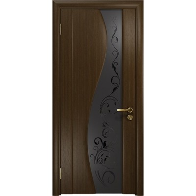 Межкомнатная Дверь DioDoor Фрея-2 венге черный триплекс Сабина матовый