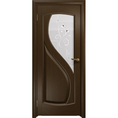 Межкомнатная Дверь DioDoor Диона-1 венге белое пескоструйное Лилия