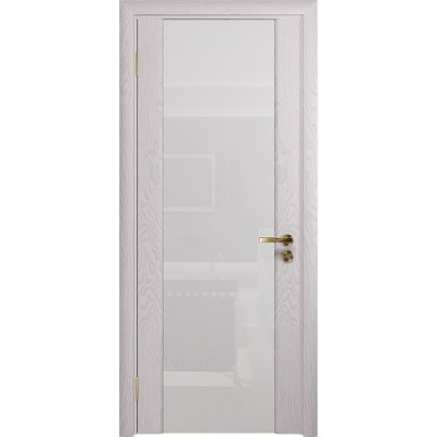 Межкомнатная Дверь DioDoor Триумф-3 ясень белый ярко белое стекло