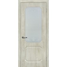 Дверь МариаМ Сиена-4 Дуб седой стекло контур серебро
