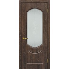 Дверь МариаМ Сиена-2 Дуб корица стекло контур серебро