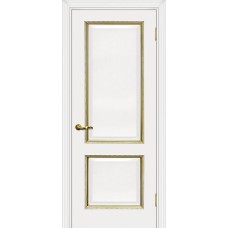 Дверь МариаМ Мурано-1 Белый патина золото