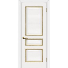 Дверь МариаМ Мурано-2 Белый патина золото