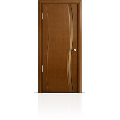 Межкомнатная Дверь Мильяна Омега Анегри триплекс узкий бронзовый