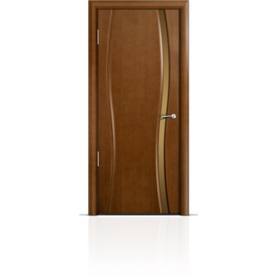 Межкомнатная Дверь Мильяна Омега-1 Анегри триплекс узкий бронзовый