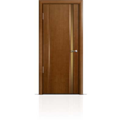 Межкомнатная Дверь Мильяна Омега-2 Анегри триплекс узкий бронзовый
