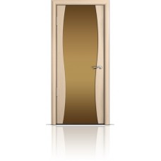 Дверь Мильяна Омега-1 Беленый дуб триплекс бронзовый