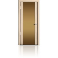 Дверь Мильяна Омега-2 Беленый дуб триплекс бронзовый