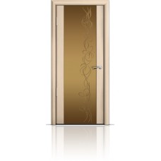 Дверь Мильяна Омега-2 Беленый дуб триплекс бронзовый Фантазия