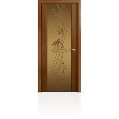 Межкомнатная Дверь Мильяна Омега-2 Анегри триплекс бронзовый Нежность