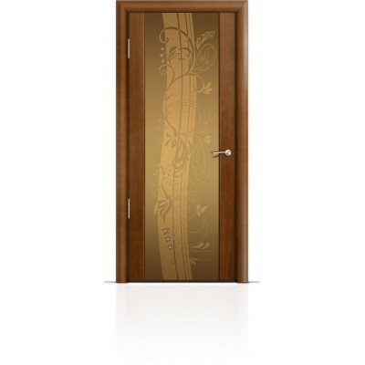 Межкомнатная Дверь Мильяна Омега-2 Анегри триплекс бронзовый Мотив