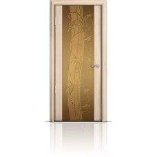 Дверь Мильяна Омега-2 Беленый дуб триплекс бронзовый Мотив