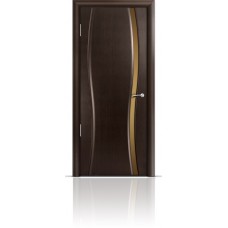 Дверь Мильяна Омега-1 Венге триплекс узкий бронзовый