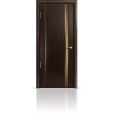 Дверь Мильяна Омега-2 Венге триплекс узкий бронзовый