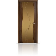 Дверь Мильяна Омега Американский орех триплекс бронзовый Иллюзия