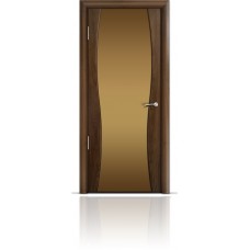 Дверь Мильяна Омега-1 Американский орех триплекс бронзовый
