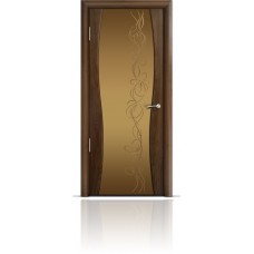 Дверь Мильяна Омега-1 Американский орех триплекс бронзовый Фантазия