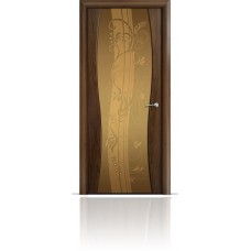 Дверь Мильяна Омега-1 Американский орех триплекс бронзовый Мотив