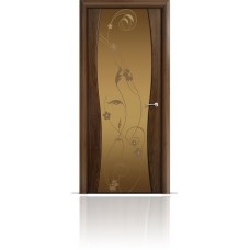 Дверь Мильяна Омега-1 Американский орех триплекс бронзовый Фиалка