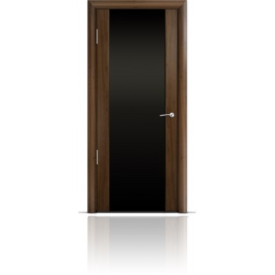 Межкомнатная Дверь Мильяна Омега-2 Американский орех триплекс черный