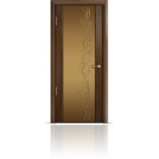 Дверь Мильяна Омега-2 Американский орех триплекс бронзовый Фантазия