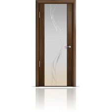 Дверь Мильяна Омега-2 Американский орех триплекс белый Иллюзия