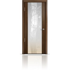 Дверь Мильяна Омега-2 Американский орех триплекс белый Мотив