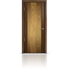 Дверь Мильяна Омега-2 Американский орех триплекс бронзовый Мотив